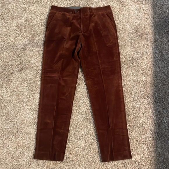 Todd Snyder Italian Linen Sutton Trousers in White Herringbone New without Tags